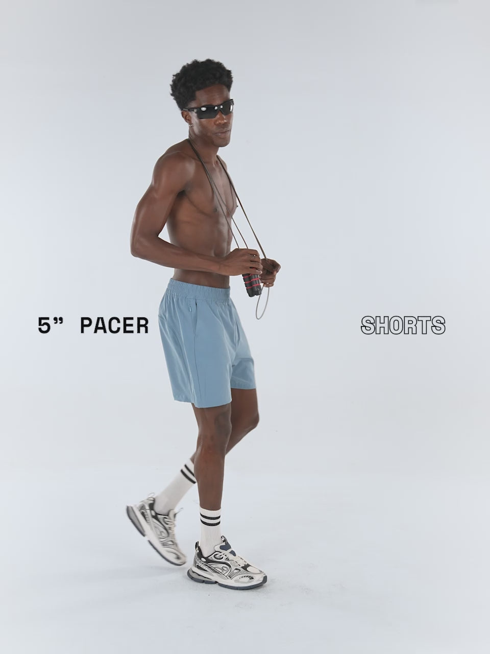 Blue 5" Pacer Shorts