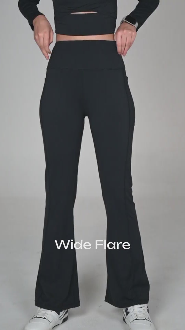 Black All-Day Flex Flare Pants