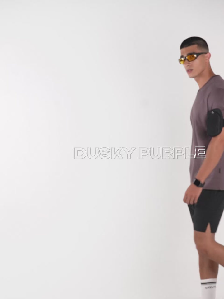 Dusky Purple Supima V Neck T-shirt - Regular Fit