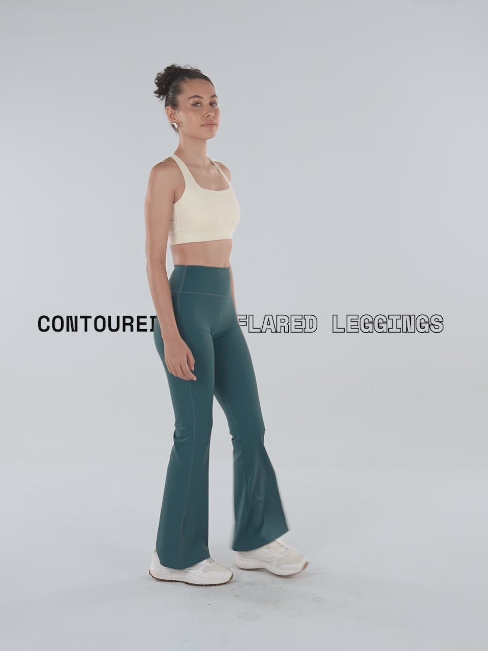 Teal Contour Flared Leggings