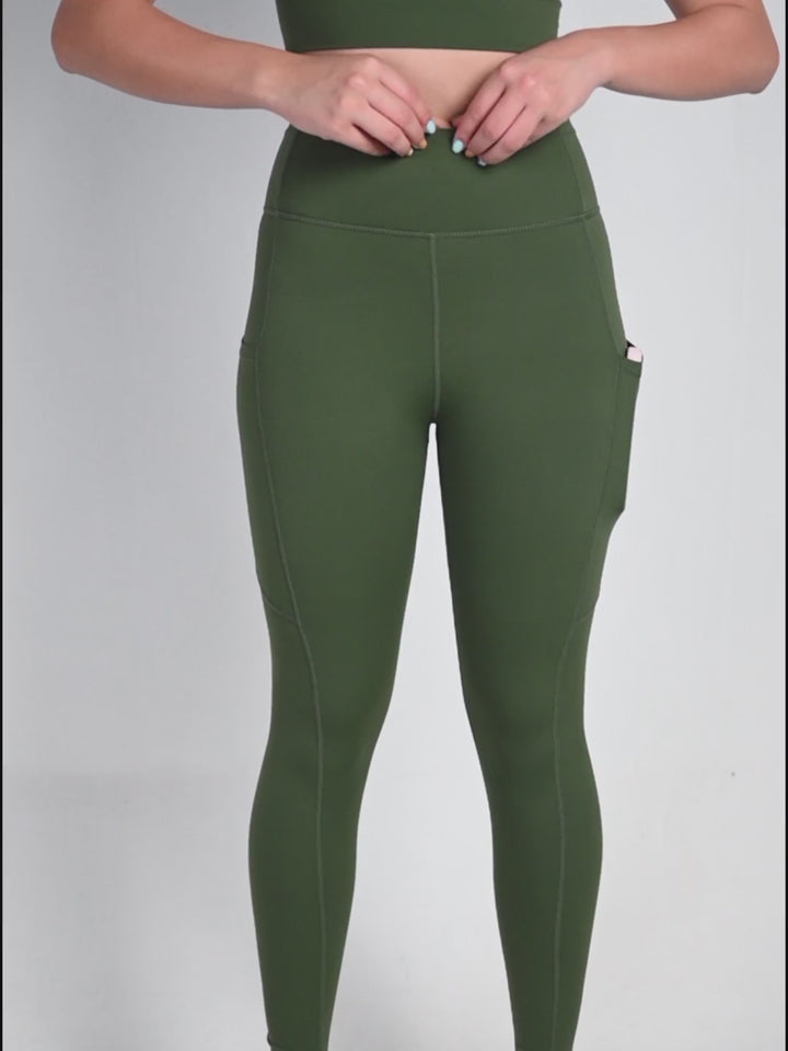 Olive Septa Pocket Leggings