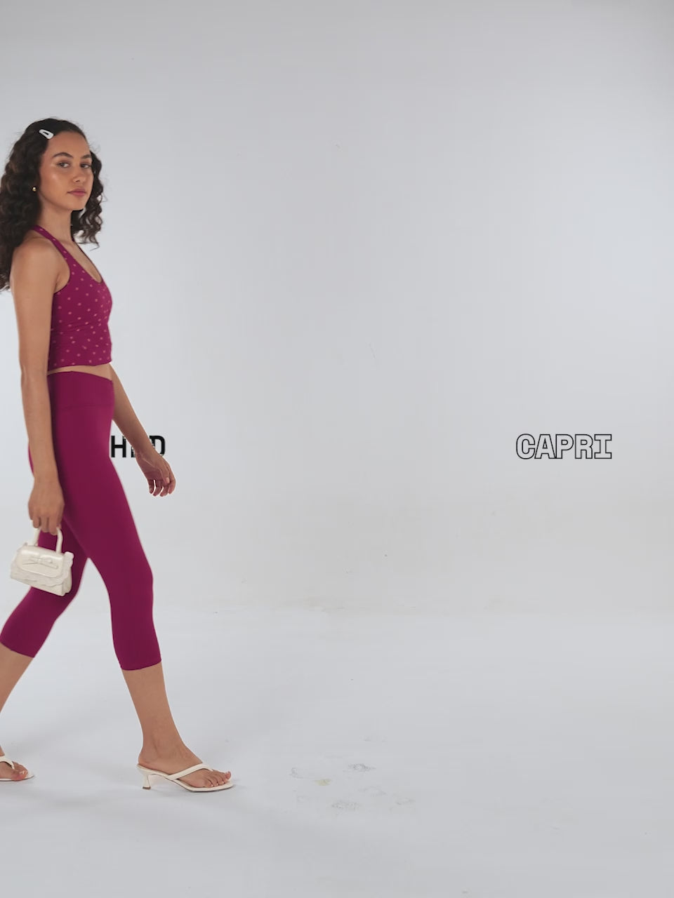 Berry Ruched Capri