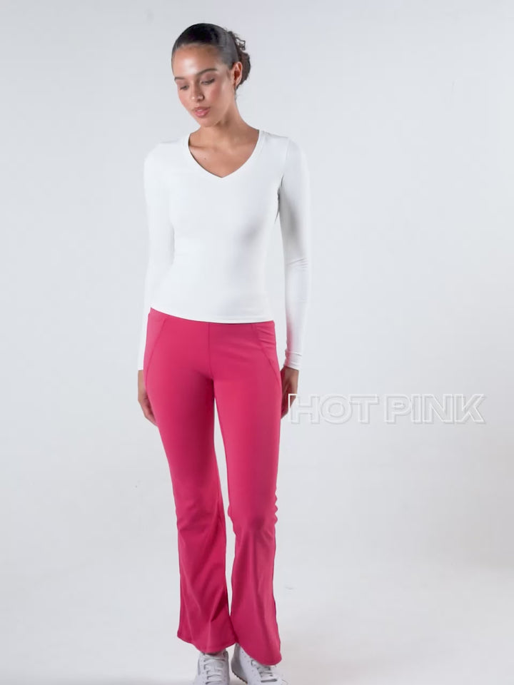 Hot Pink Sculpt Bootcut Leggings