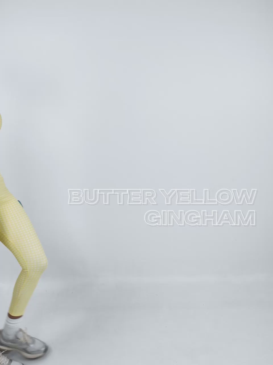 Butter Yellow Gingham Sculpt Core Leggings