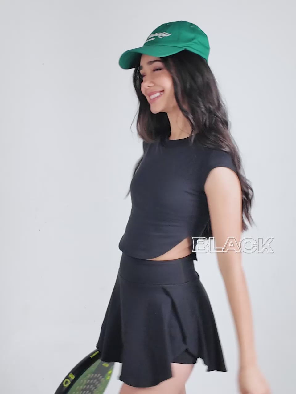 Black Cotton Baby Tee