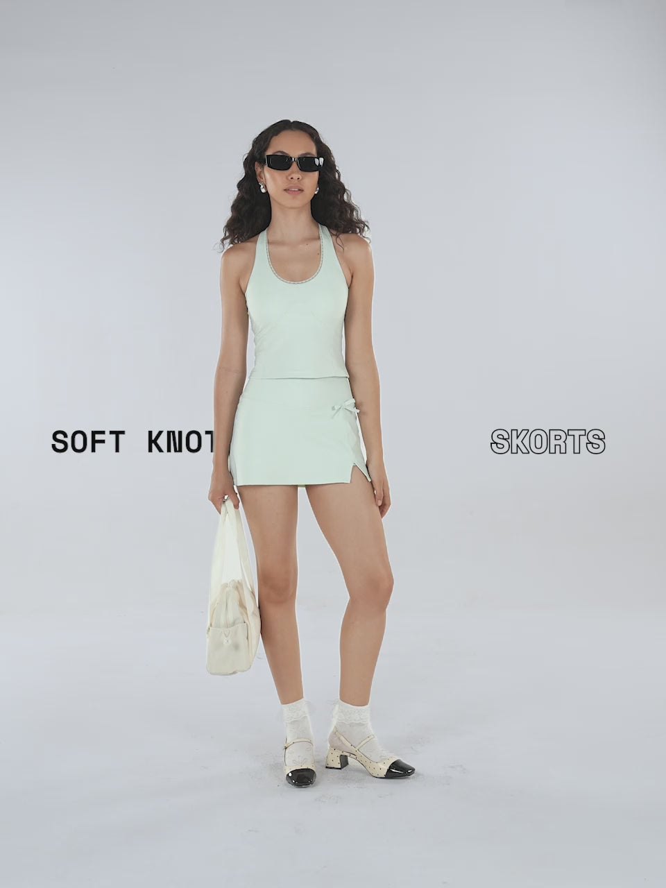 Mint Soft Knot Skorts