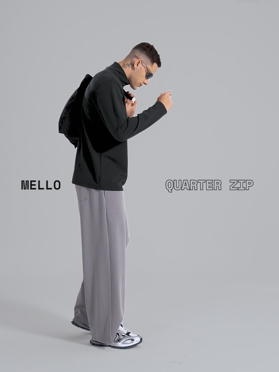 Black Mello Quarter Zip