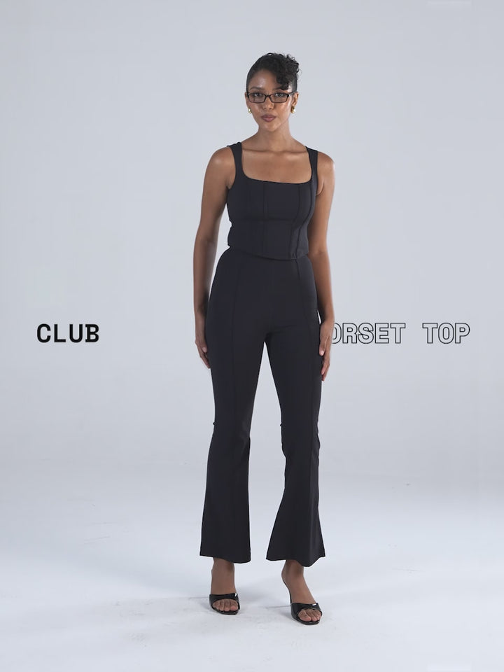 Black Club Corset Top