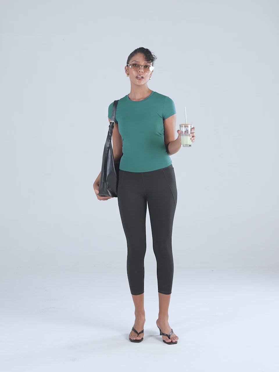 Green Sleek Backless Built-in Top