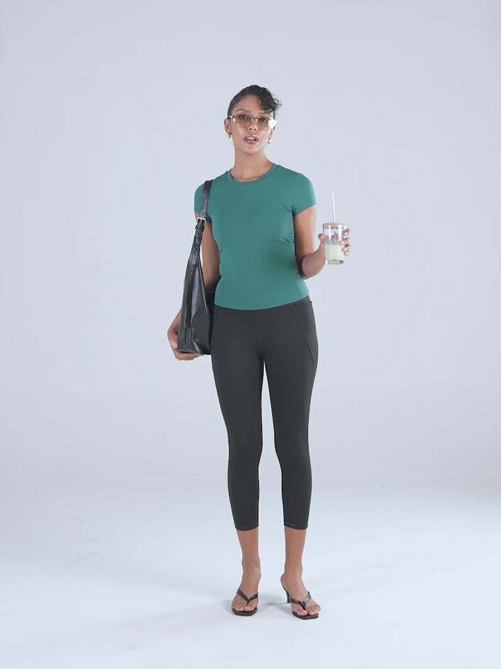 Green Sleek Backless Built-in Top