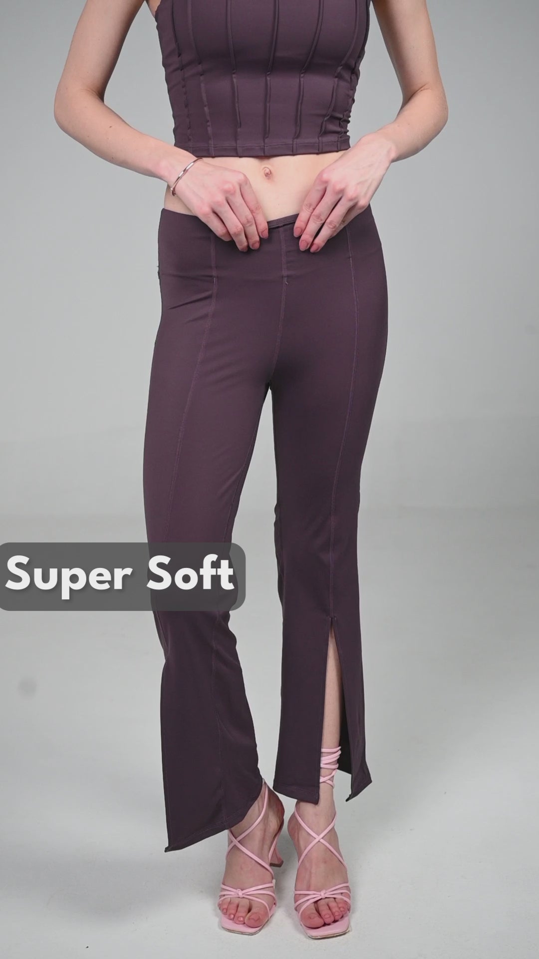 Grape Retro Flare Pants