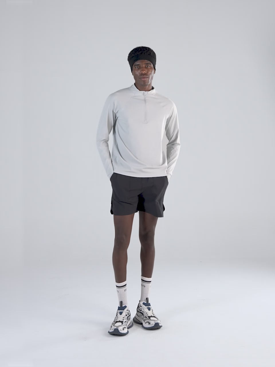 Light Grey Athletic Quarter-Zip
