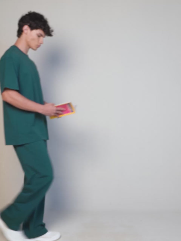 Green Wide Leg Joggers