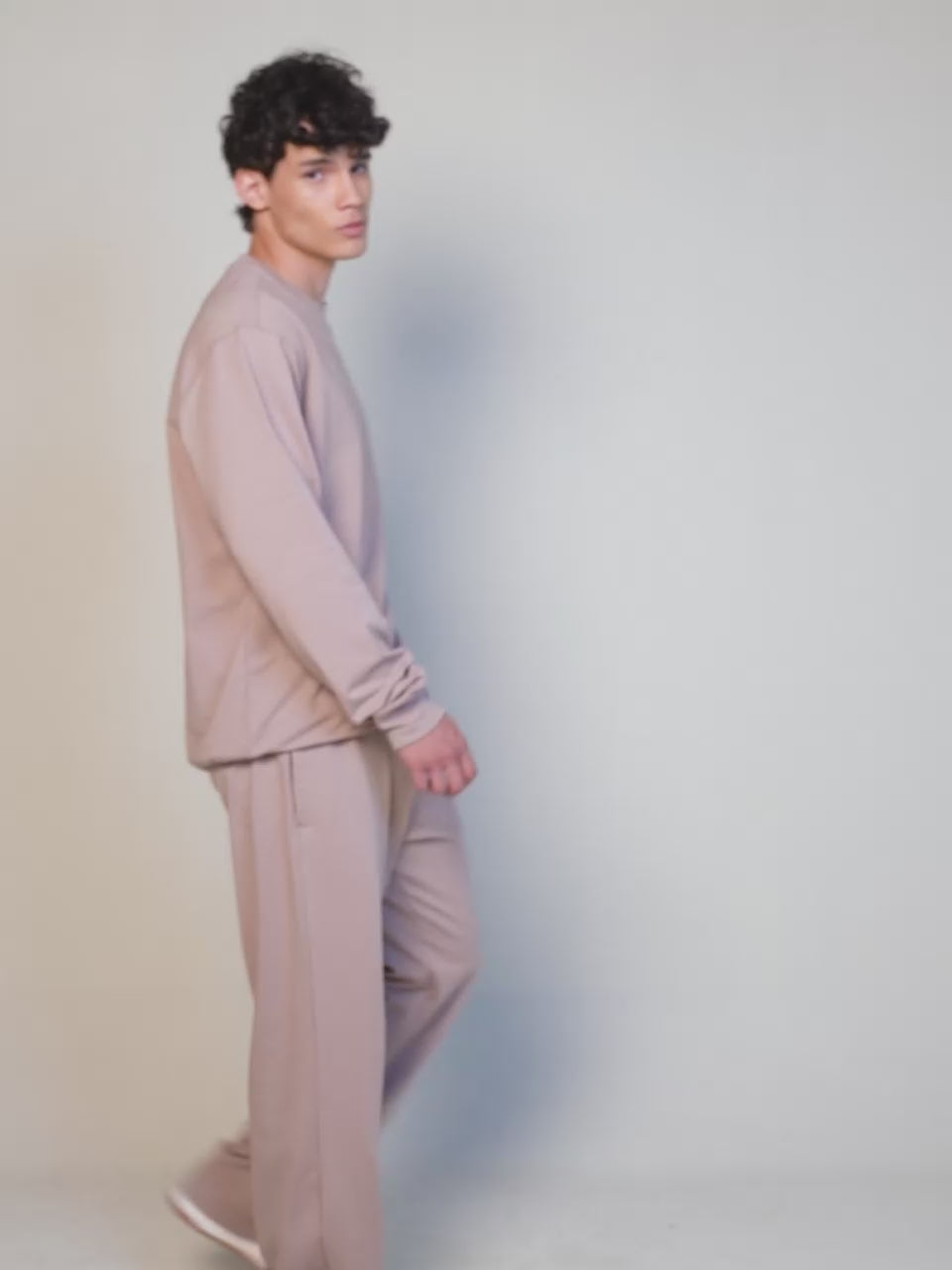 Dusty Pink Wide Leg Joggers