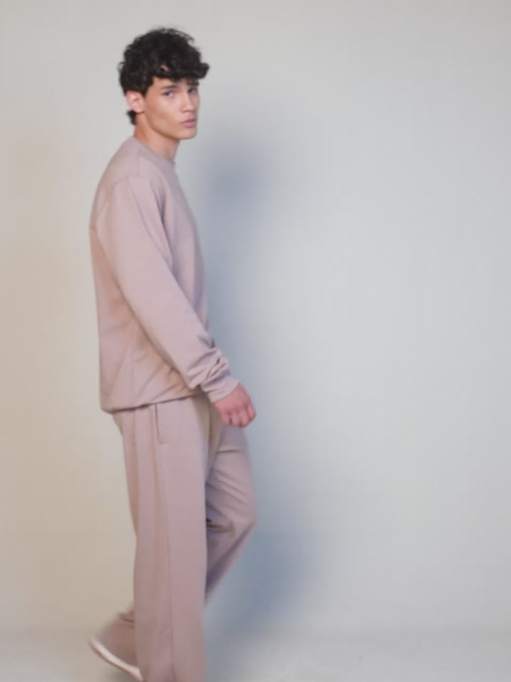 Dusty Pink Wide Leg Joggers