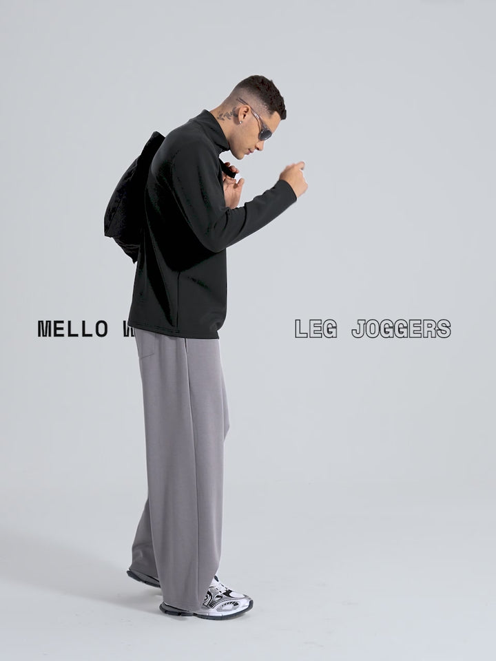 Grey Mello Wide Leg Joggers - Men