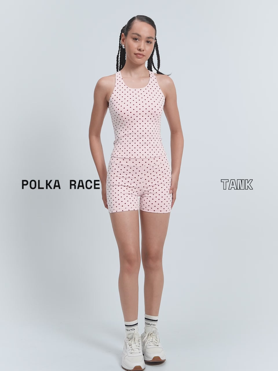 Blush Polka Racerback Tank