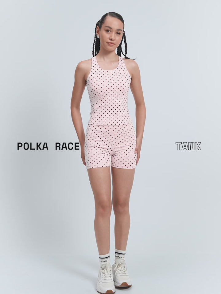 Blush Polka Racerback Tank