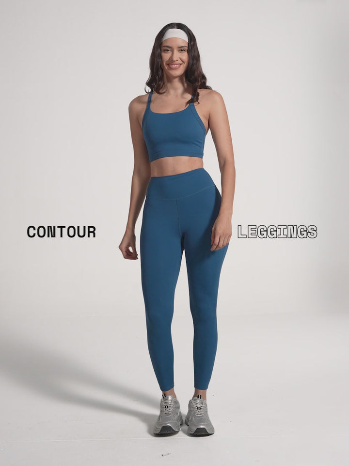 Blue Contour Snug Leggings