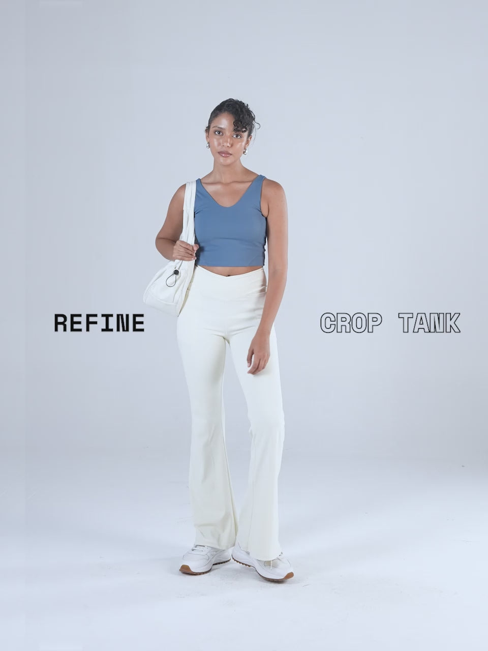Steel Blue Refine Crop Tank