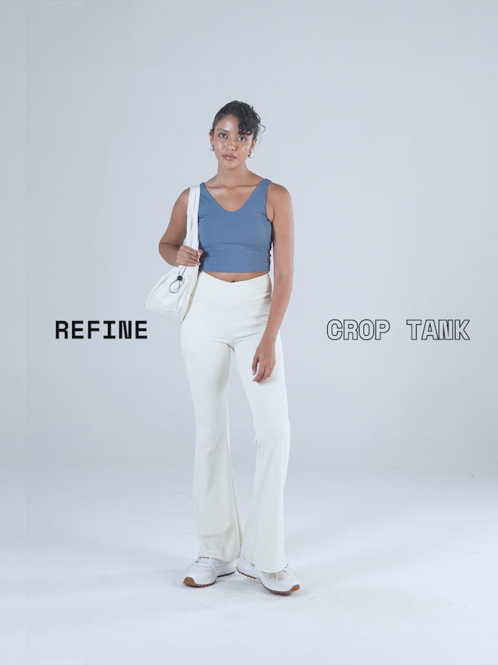 Steel Blue Refine Crop Tank