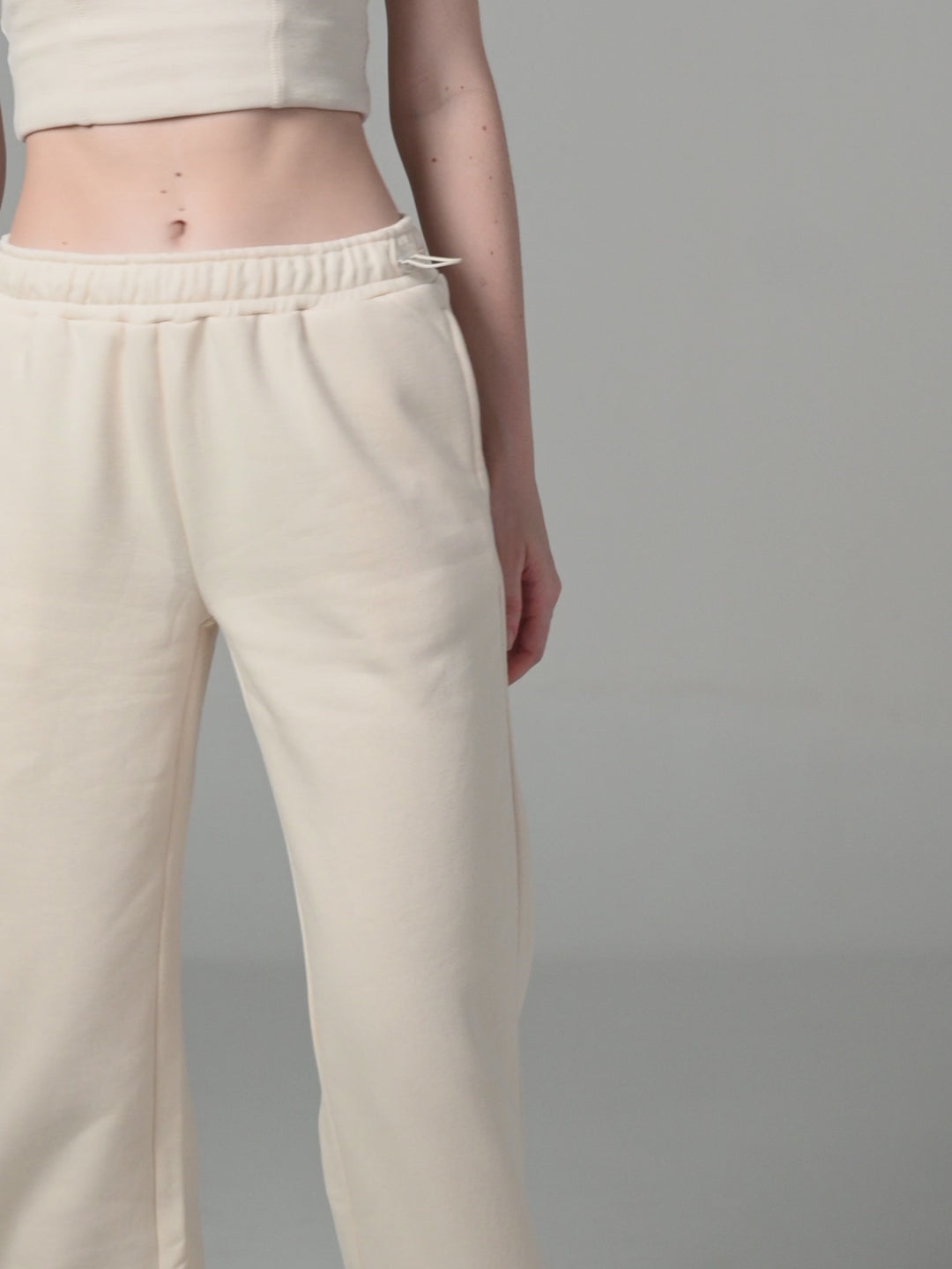 Ivory Relaxed Wide Leg Pants