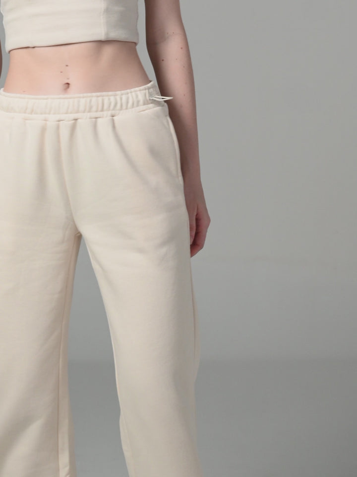 Ivory Relaxed Wide Leg Pants