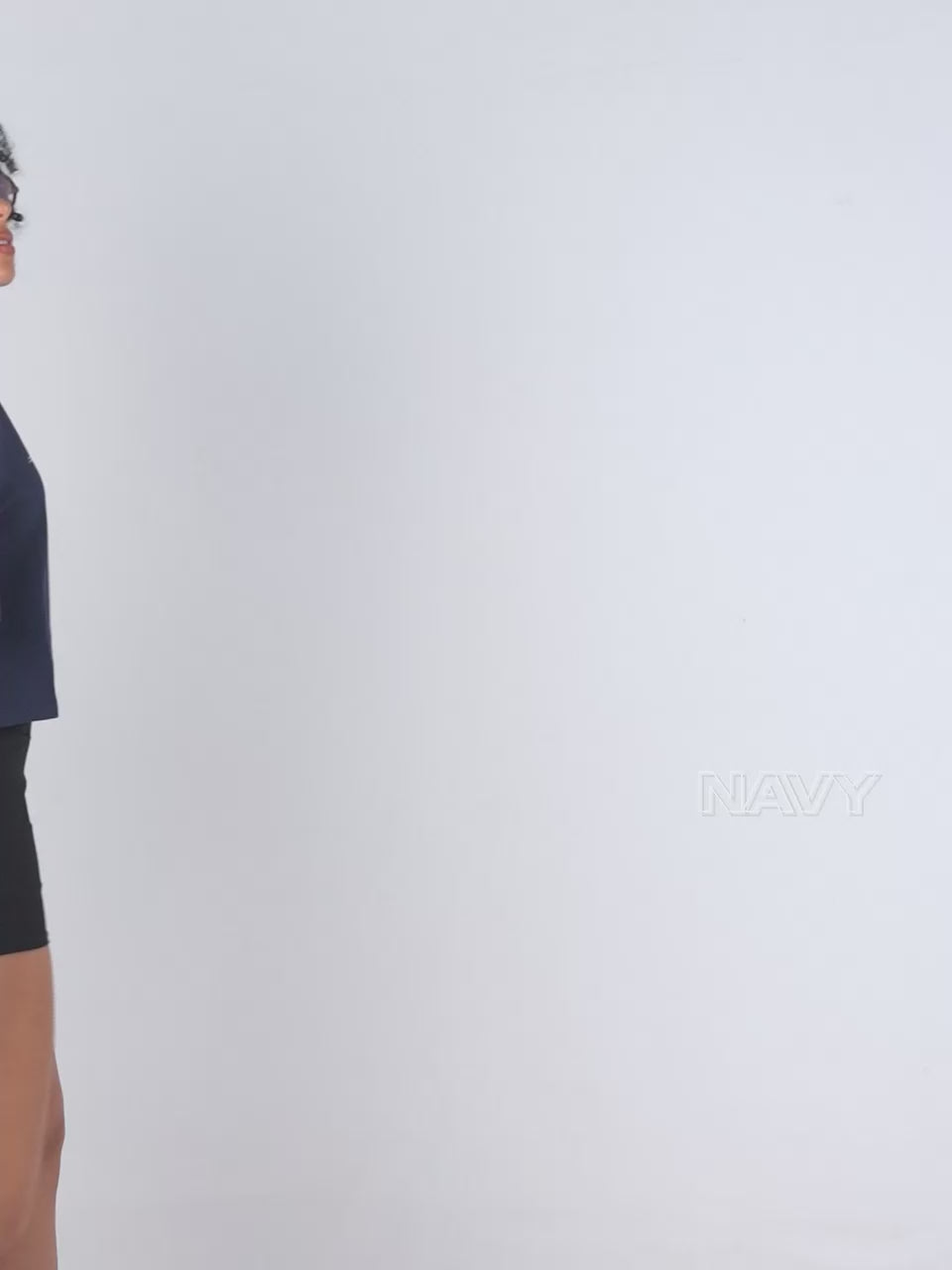 Navy Pilates Core Boxy Tee