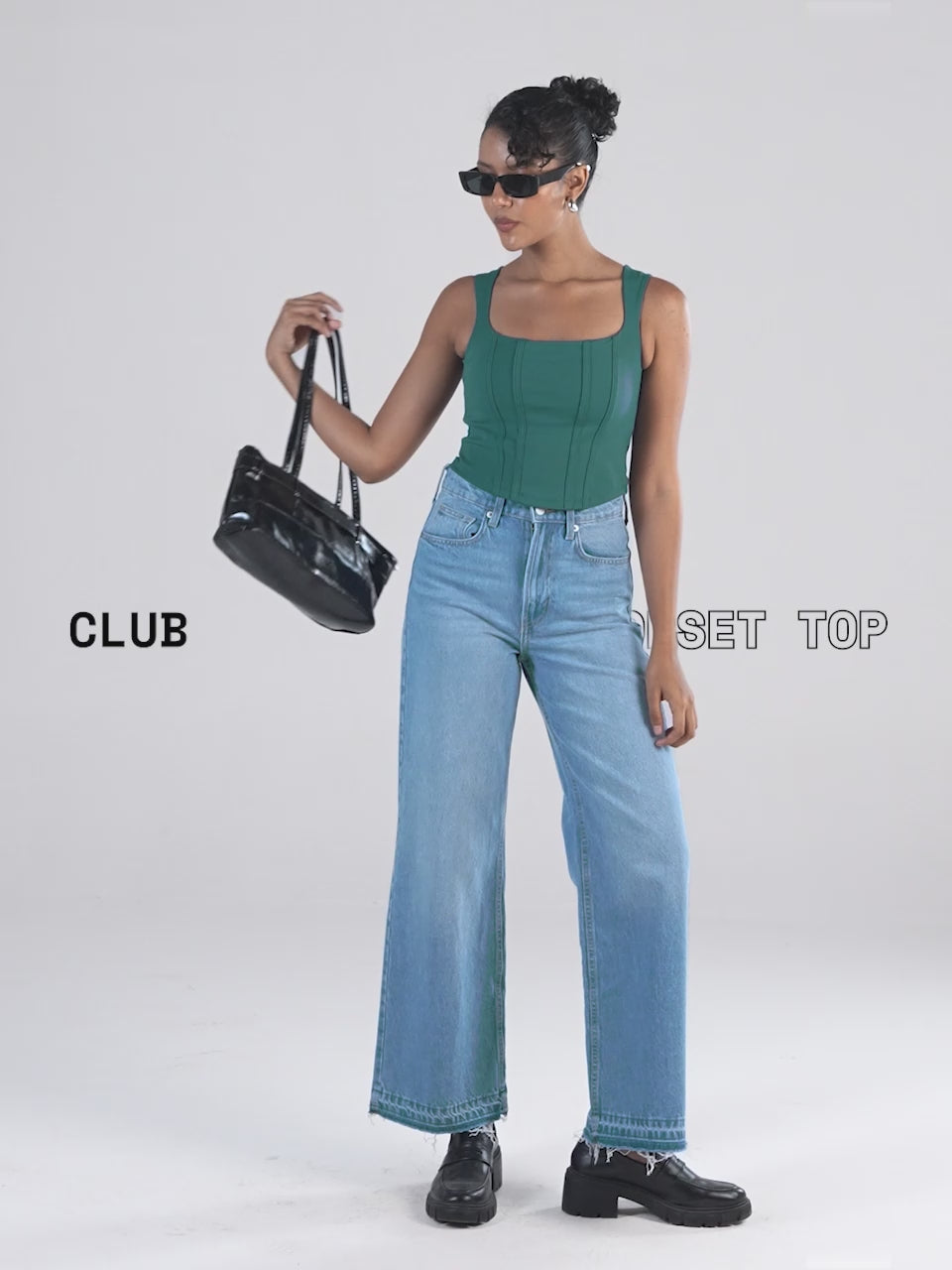 Green Club Corset Top