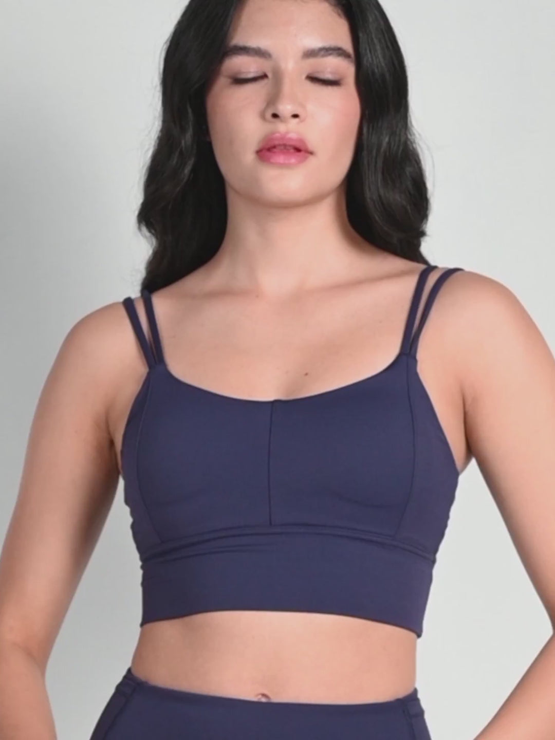 Purple Twin Strap Sports Bra