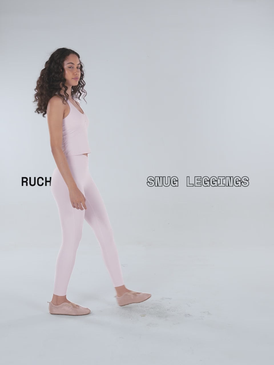 Blush Ruched Snug Leggings