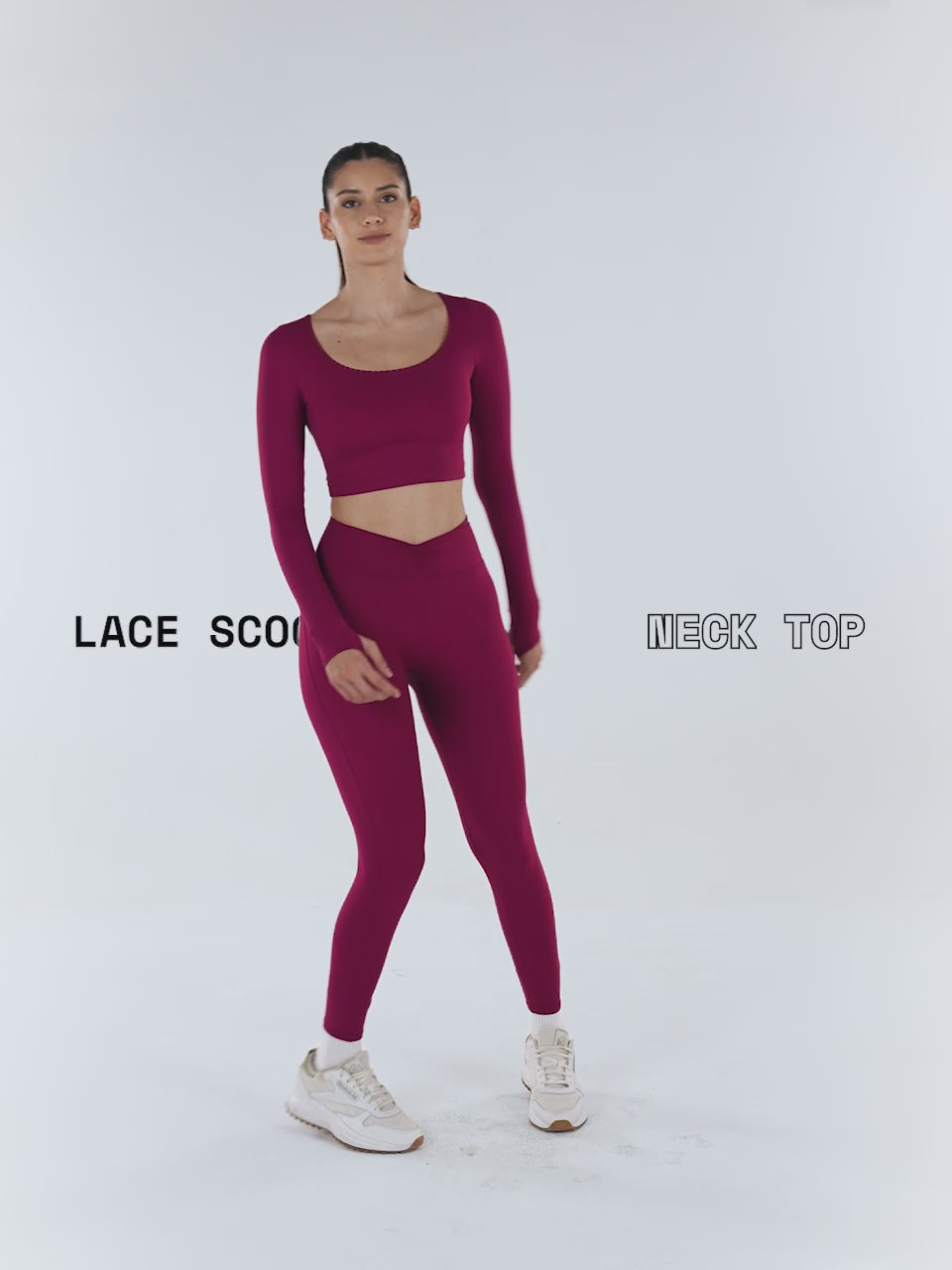 Berry Lace Scoop Neck Top