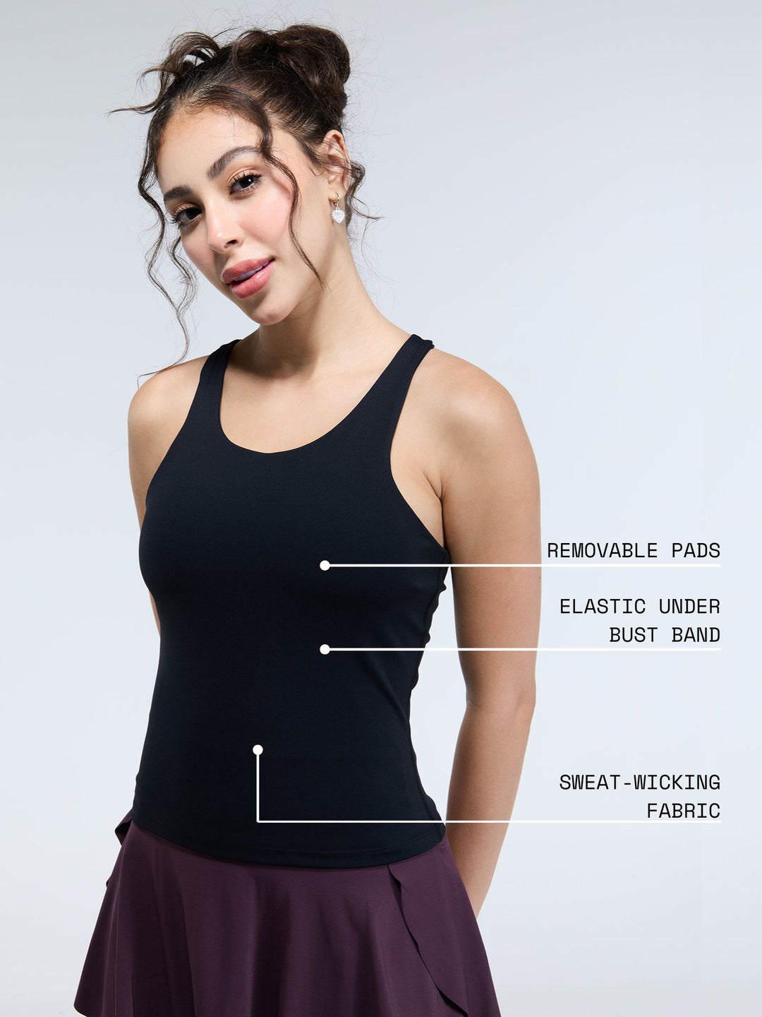 Black Racerback Tank | Sleek, Sporty & Breathable – Buy Now | Cava ...