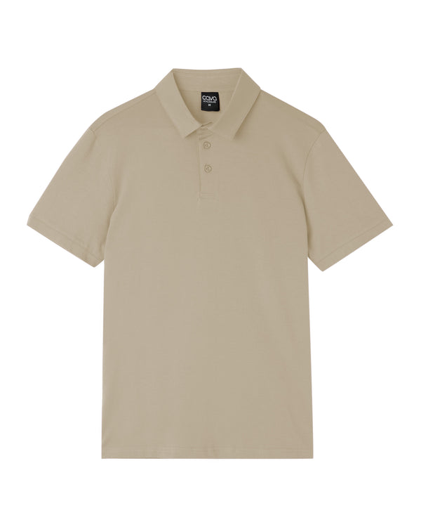 Sand Supima Polo T-Shirt - Regular Fit