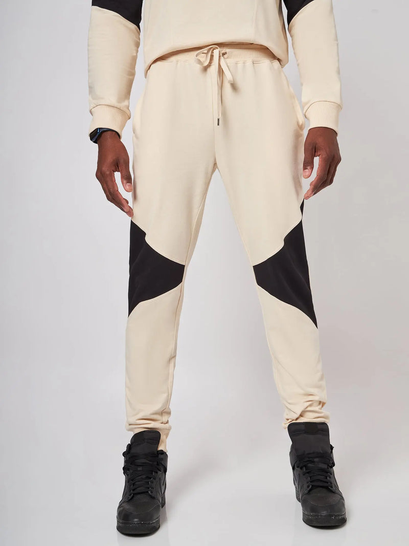 Beirut Beige and Black Patchwork Joggers CAVA athleisure