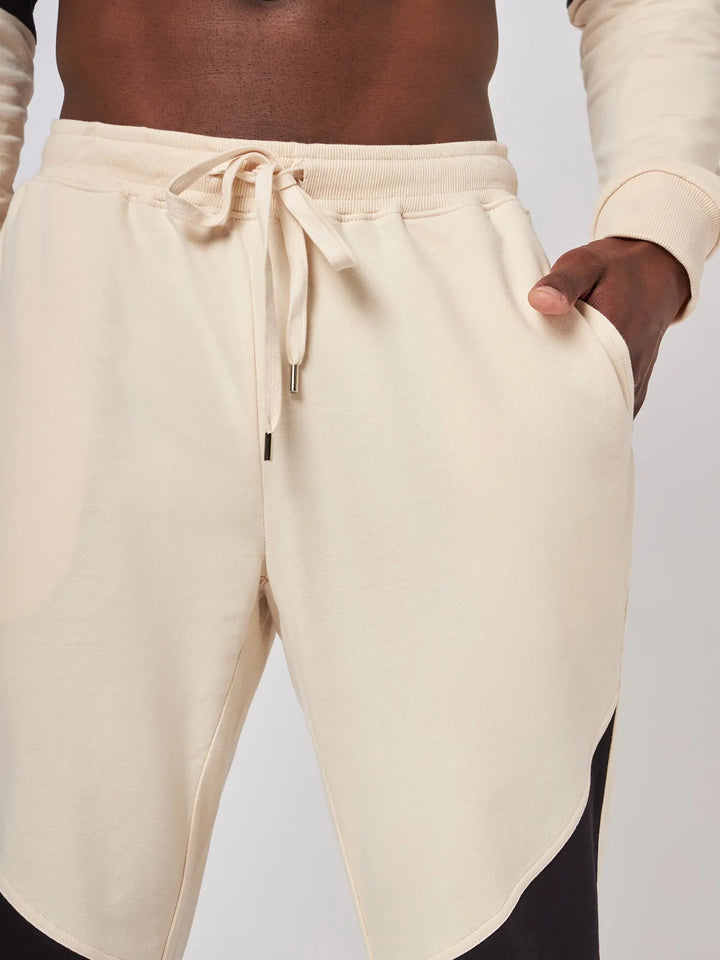 Beirut Beige and Black Patchwork Joggers CAVA athleisure
