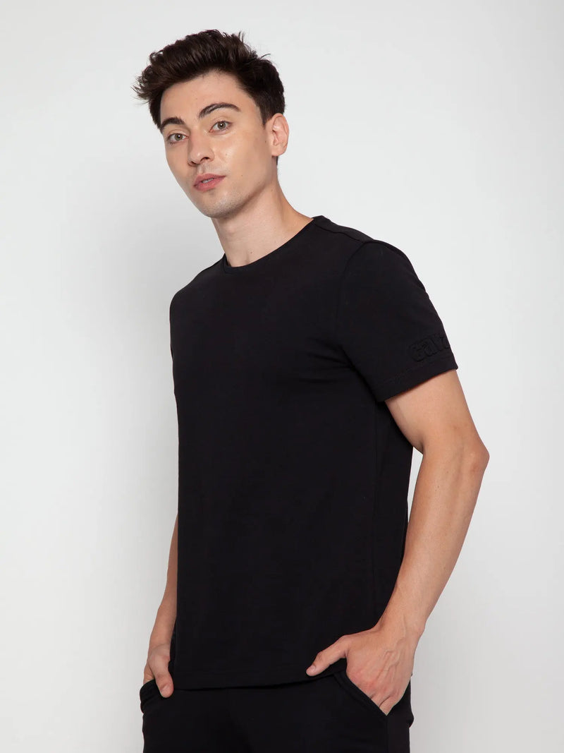 Black CAVA Embossed T-shirt CAVA athleisure
