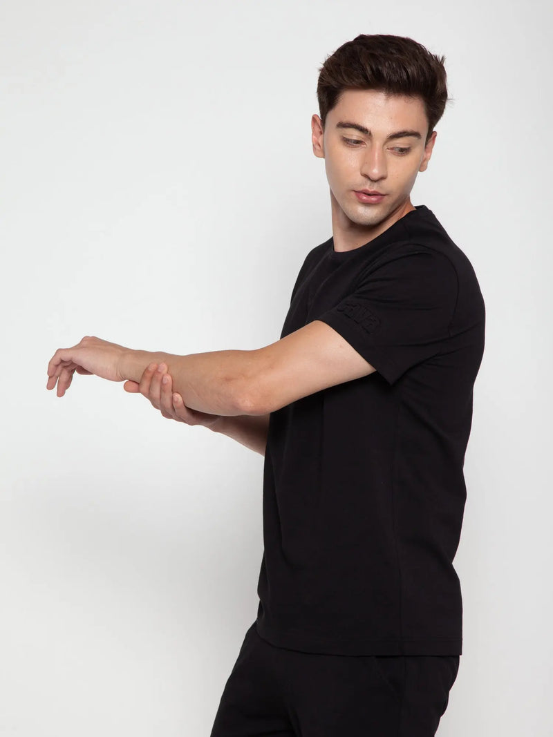 Black CAVA Embossed T-shirt CAVA athleisure