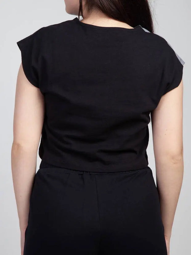 Black/Grey Colour block top CAVA athleisure