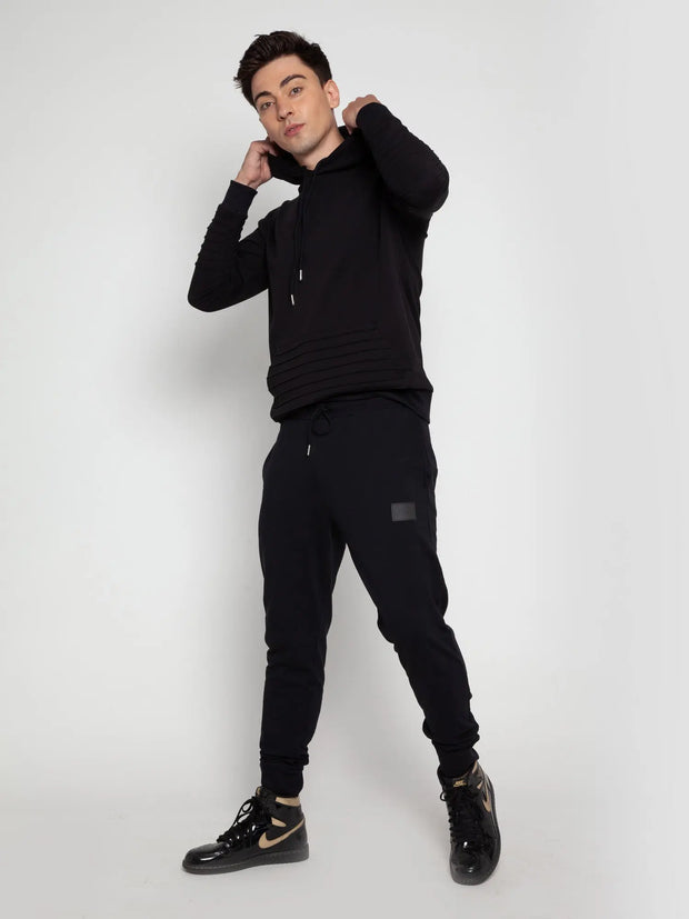 Black pinstripe hoodie Clearance