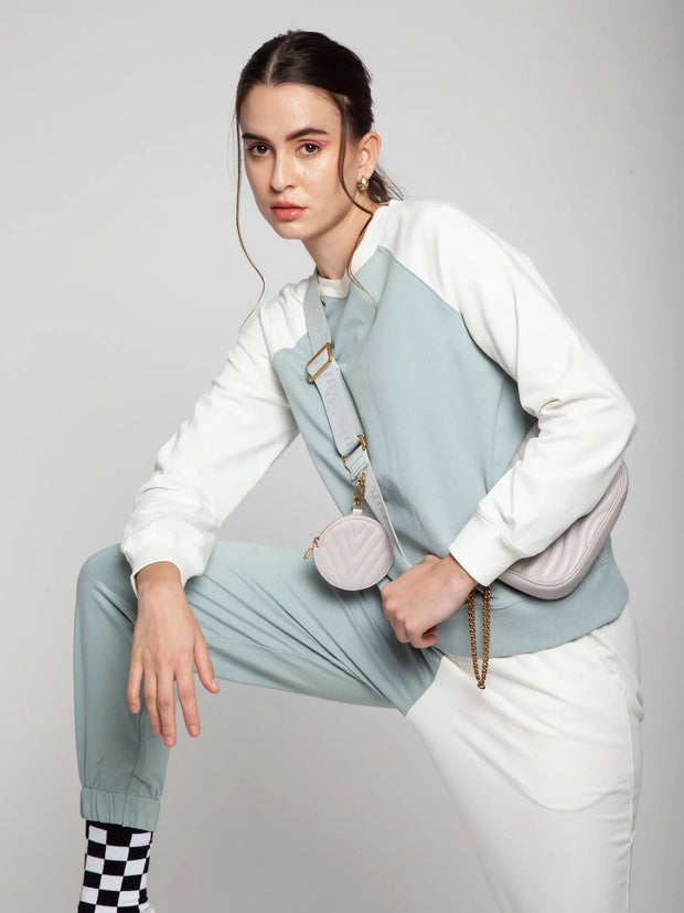 Blue + Cream Split Joggers CAVA athleisure