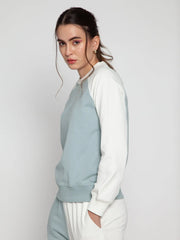 Blue + Cream Split Sweatshirt CAVA athleisure