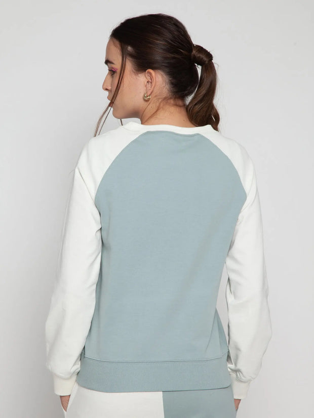 Blue + Cream Split Sweatshirt CAVA athleisure
