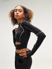 Kenya Black Punk Long Sleeve Top CAVA athleisure