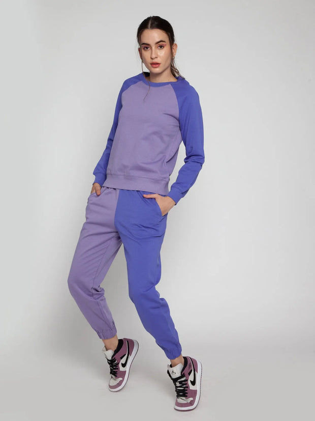 Lilac + Very Peri Split Sweatshirt CAVA athleisure