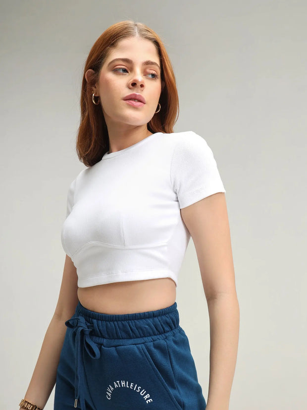 Moscow Blue Shorts and White Top Set CAVA athleisure