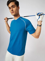 Mykonos Blue Raglan T-shirt CAVA athleisure