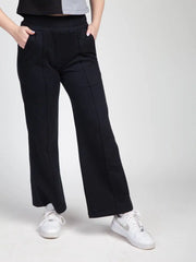 Noir Black Wide Leg Joggers CAVA athleisure