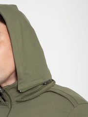 Olive Green Removable Hooded Jacket CAVA athleisure