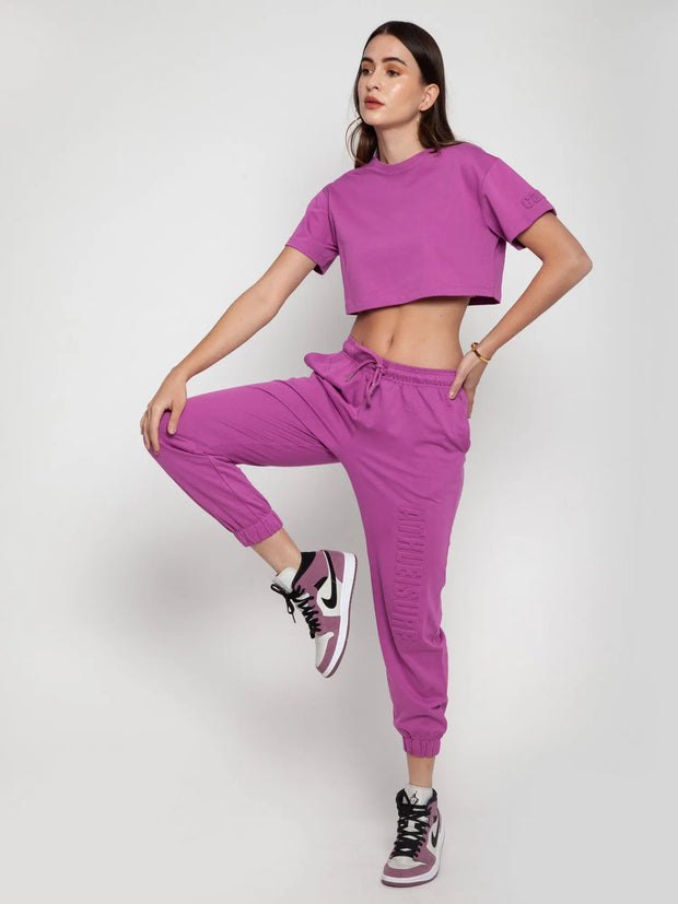Orchid CAVA Embossed Crop Tee CAVA athleisure